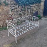 Wrought iron garden sofa bed