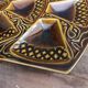 Art Deco French majolica rectangular oyster tray from Sarreguemines