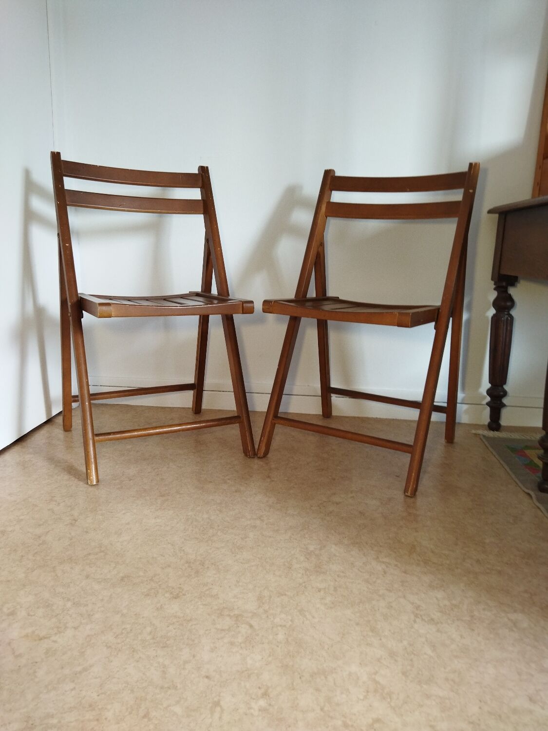 Pair of vintage folding chairs