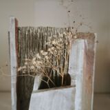 Architecture vase in raw sandstone
