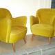 Set 1 sofa 2 armchairs vintage organic year 50