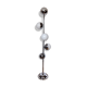 Lampadaire spirale chromé, design 70