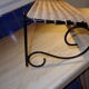 Vintage metal and rattan shelves