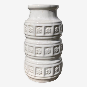 German white ceramic vase 1970 scheurich keramik white