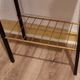Bedside table, wood and metal, vintage, 60s