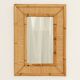 1970s wall mirror in rattan and cane, Spain