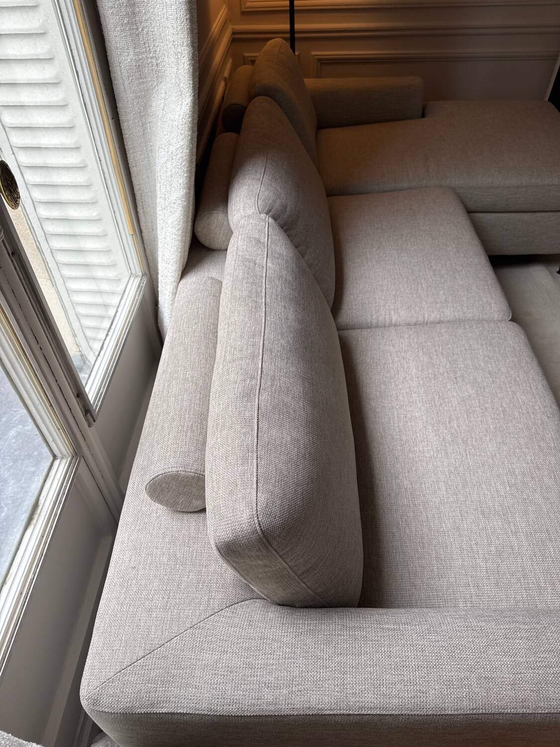 Canapé Gris convertible 3 places avec matelas Westwing