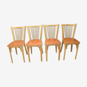 Lot de quatre chaises baumann anciennes