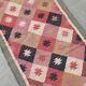 Tapis kilim en toile de jute et coton. 80cm x 310cm
