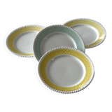 4 vintage flat plates