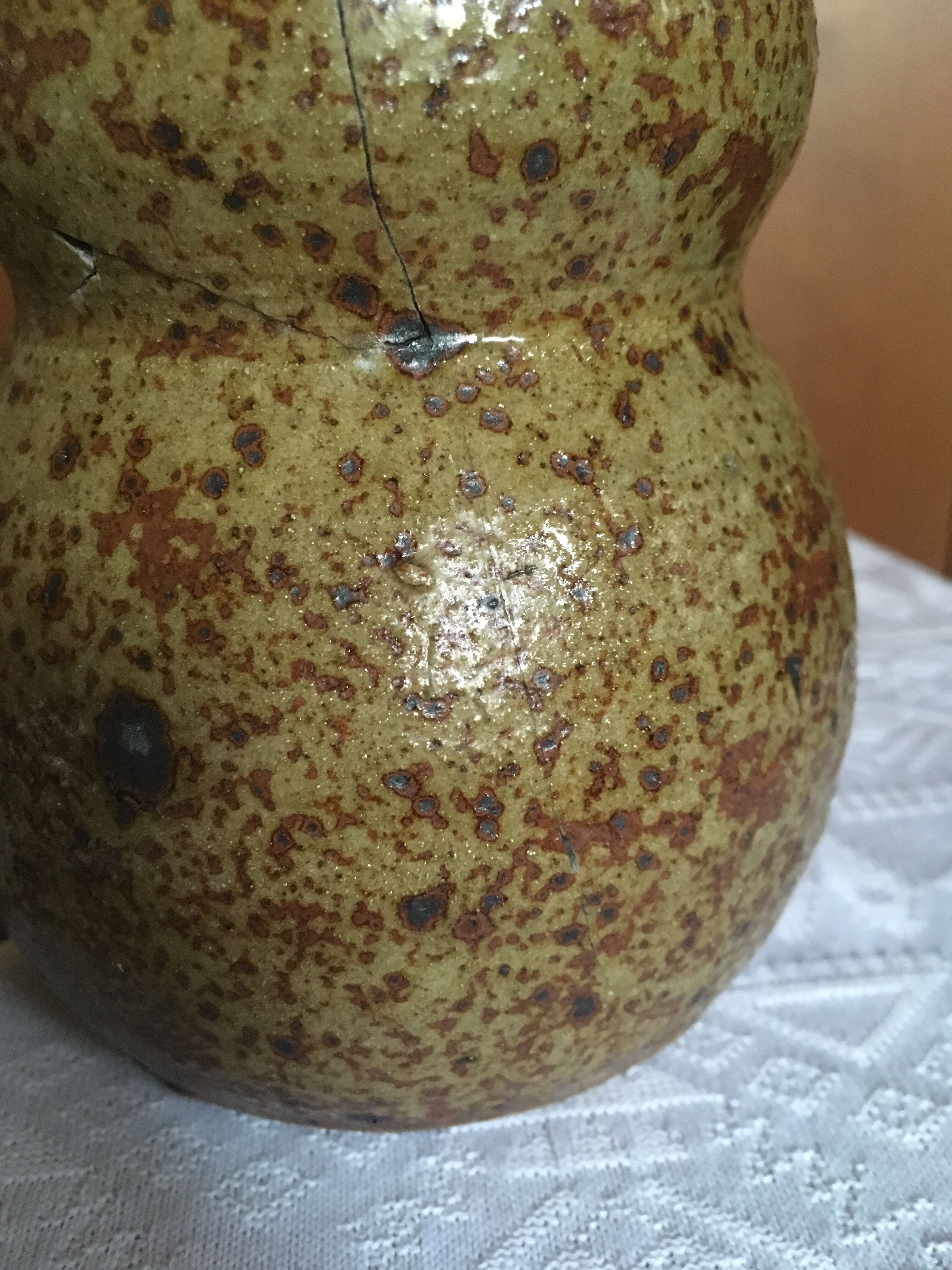 Pyrity sandstone owl lamp signed Guy Baudat