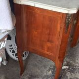 Louis XVI period chest of drawers with marble.