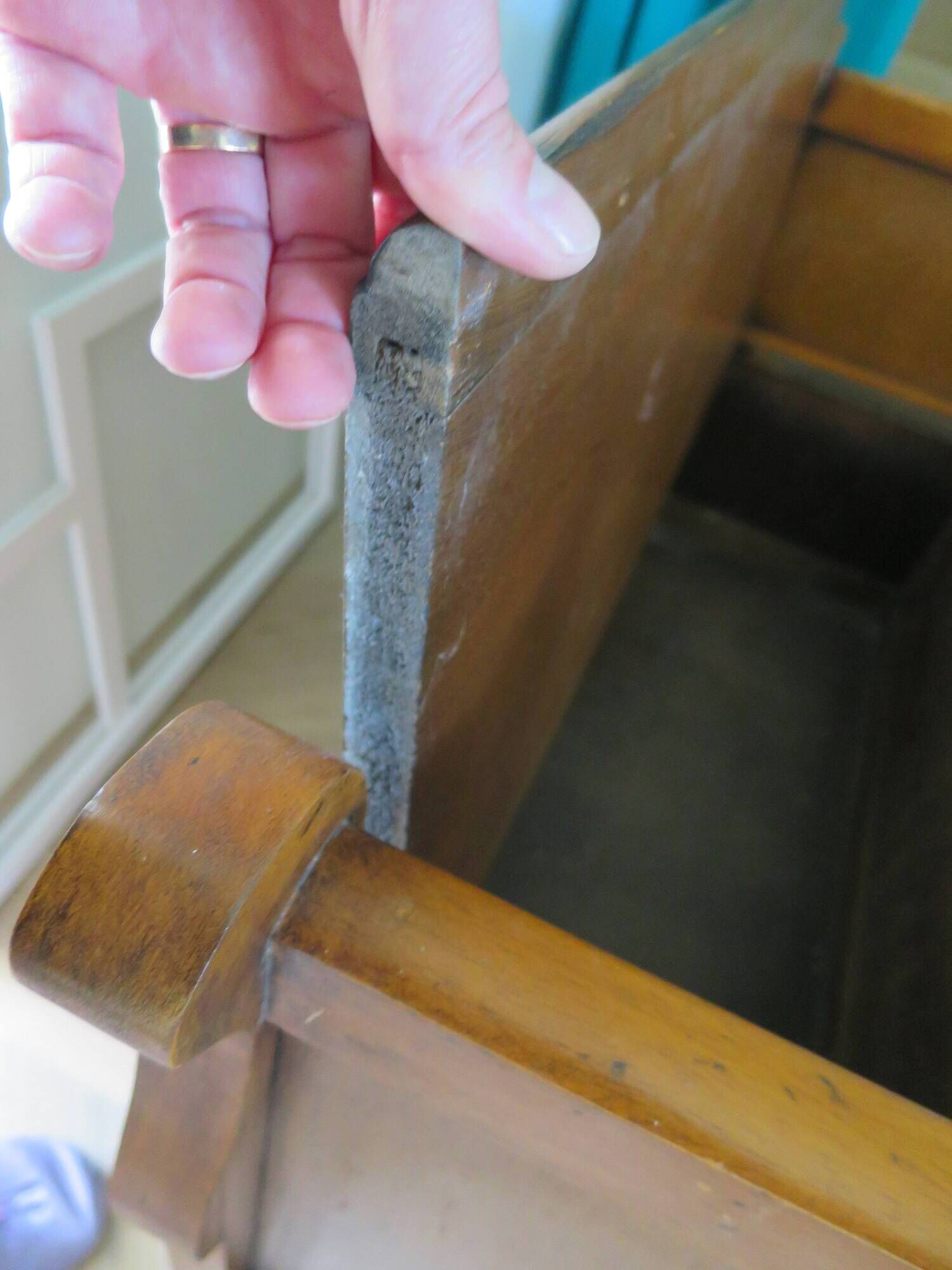 Rare entrance bench - Old chest bench - toy chest - oak color