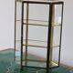 Vintage glass and brass jewelry box