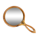 Rattan handle mirror