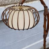 Rattan floor lamp