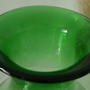 Thick glass vase from Italy, vintage.