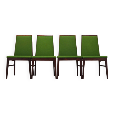 Ensemble de quatre chaises en palissandre, design danois, années 1970, fabricant : Dyrlund