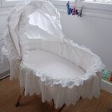 Vintage rattan cradle