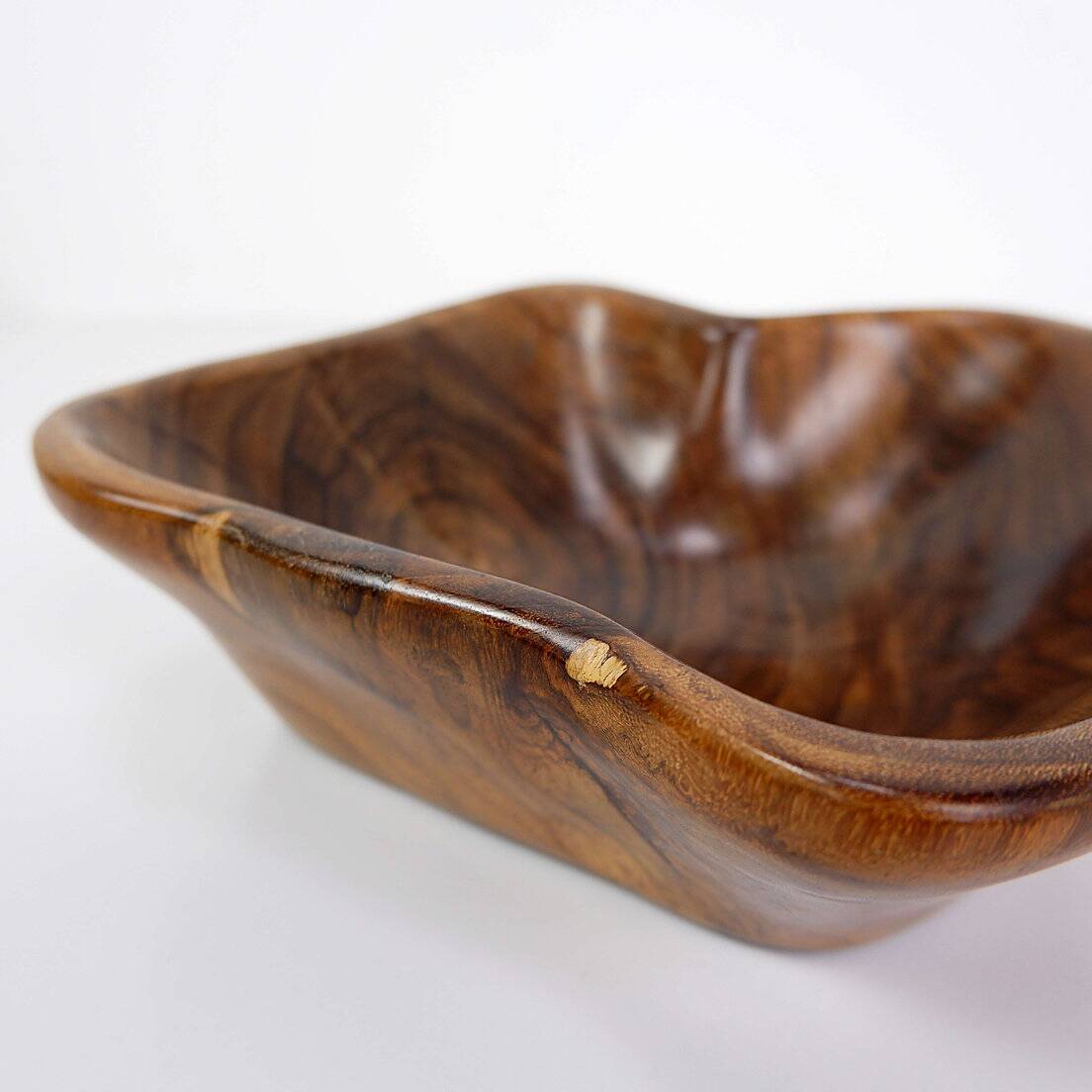 Brutalist Wood bowl - 1980s
