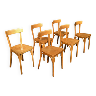 Lot de 6 chaises bistrot Baumann n° 18