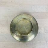 Vintage round gold-plated brass pocket tray