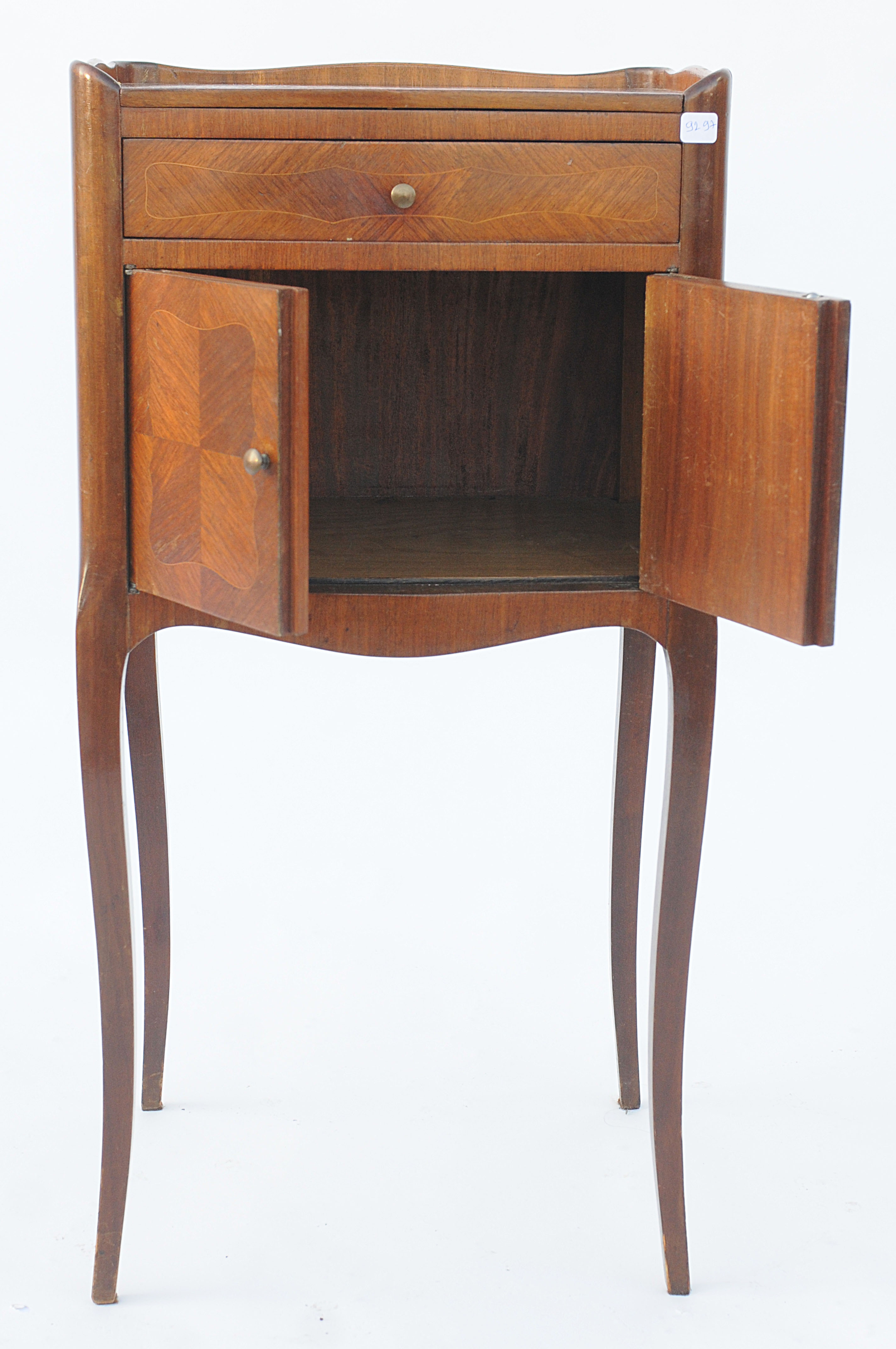 Bedside table in rosewood marquetry