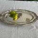 Large plate in silver metal goldsmith Orbrille 51 x 35 cm.