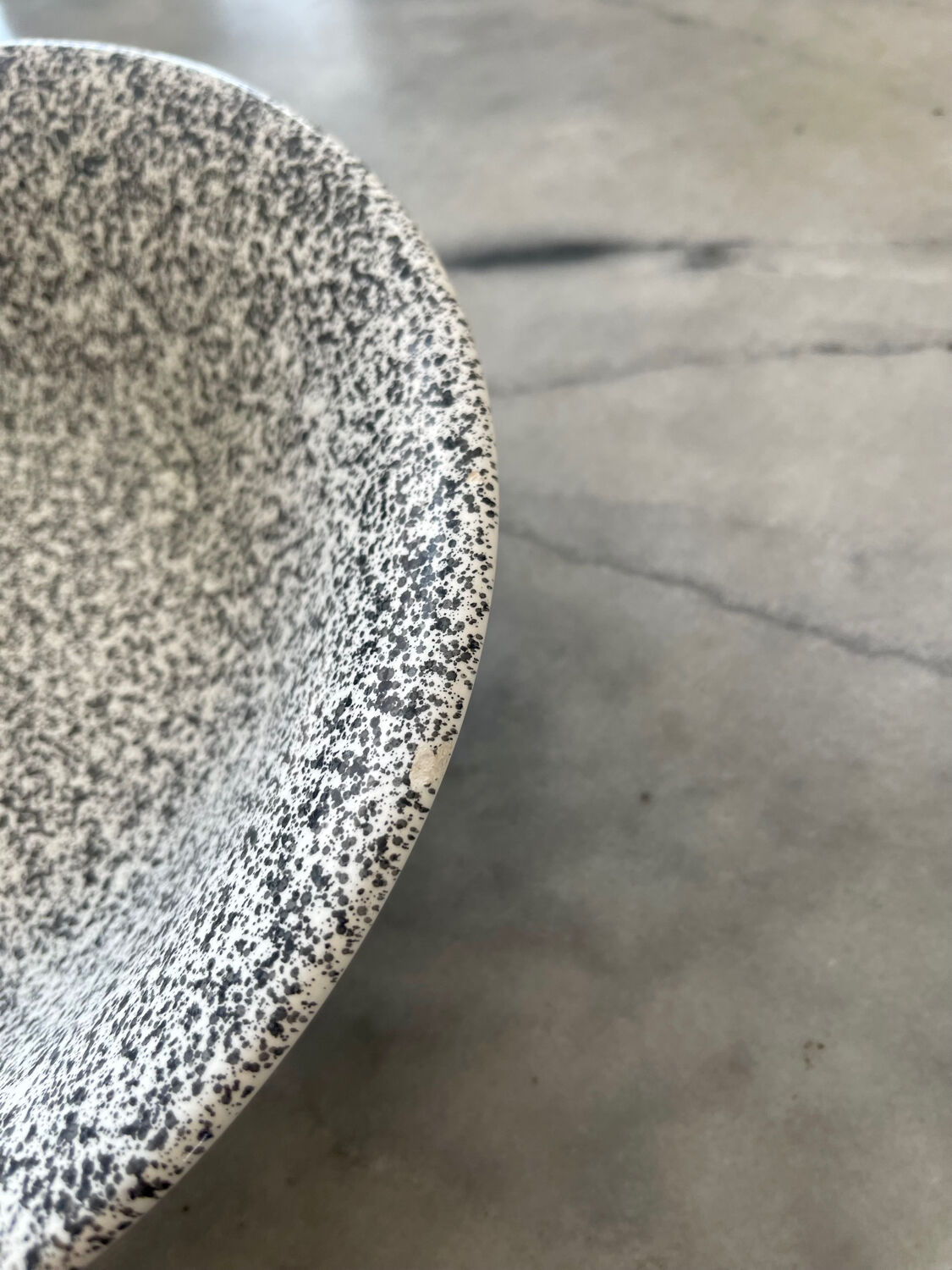 Italian speckled stoneware salad bowl