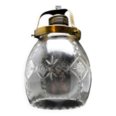 Art Deco crystal pendant lamp, Poland, 1950s