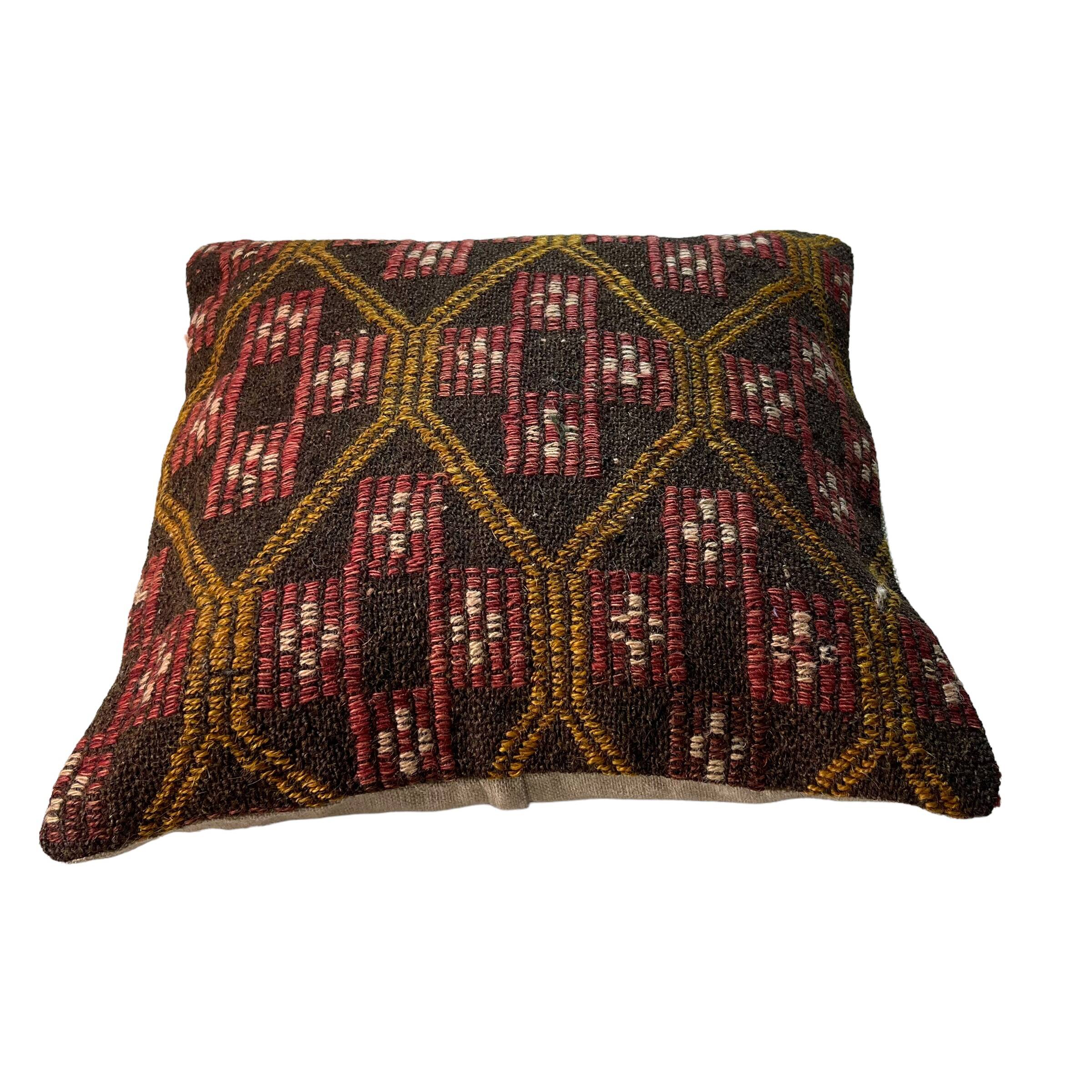 Vintage turkish Kilim Cushion Cover , 45 x 45 cm