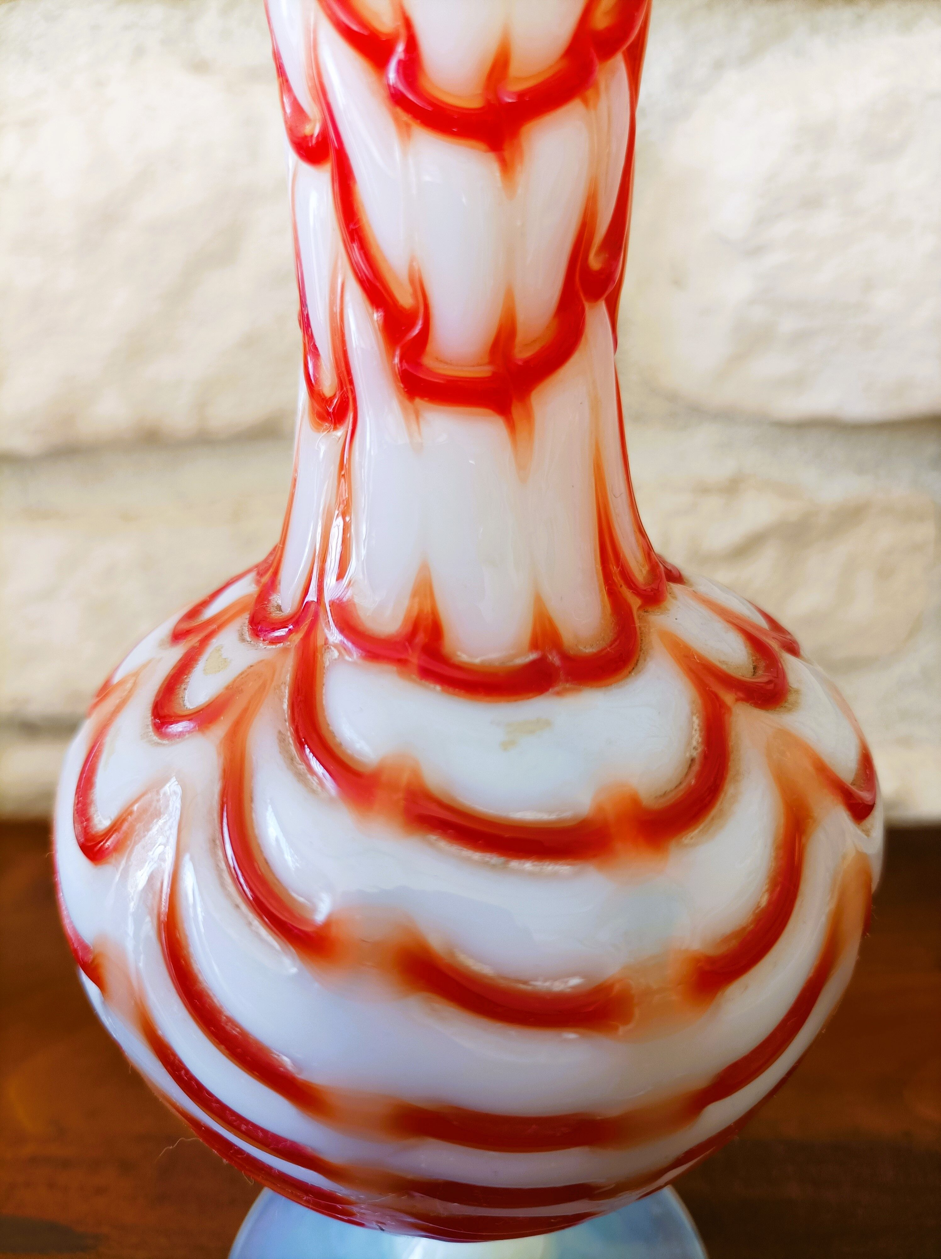 Vase de Murano motifs oranges