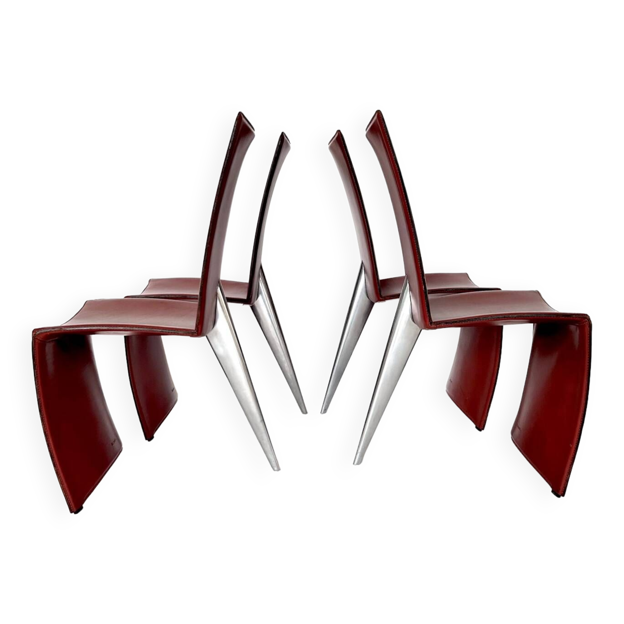 4 chaises "Ed Archer" , Philippe Starck, Driade, 1980's