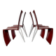 4 chaises "Ed Archer" , Philippe Starck, Driade, 1980's