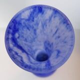 Large soliflore vase in blue glass paste – 1970s.