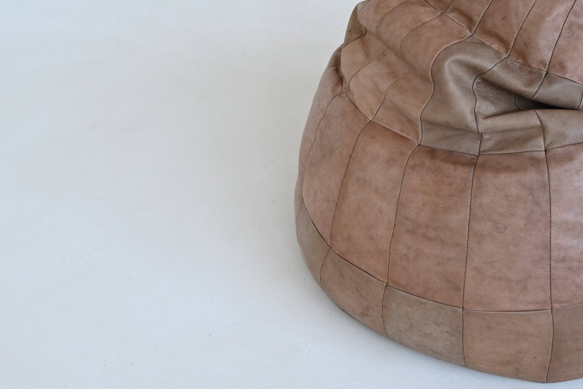 De Sede patchwork Bean Bag pouf in leather Switzerland 1970