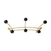 Black and gold vintage wall coat holder