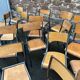 30 mismatched vintage industrial school chairs MULLCA tube & wood