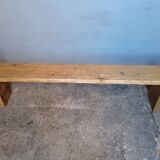 Old solid wood bench of 2 meters