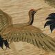 Art Deco wooden and brass plateau with birds and foliage, 1940s