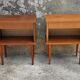 Pair of bedside tables feet spindles 70s