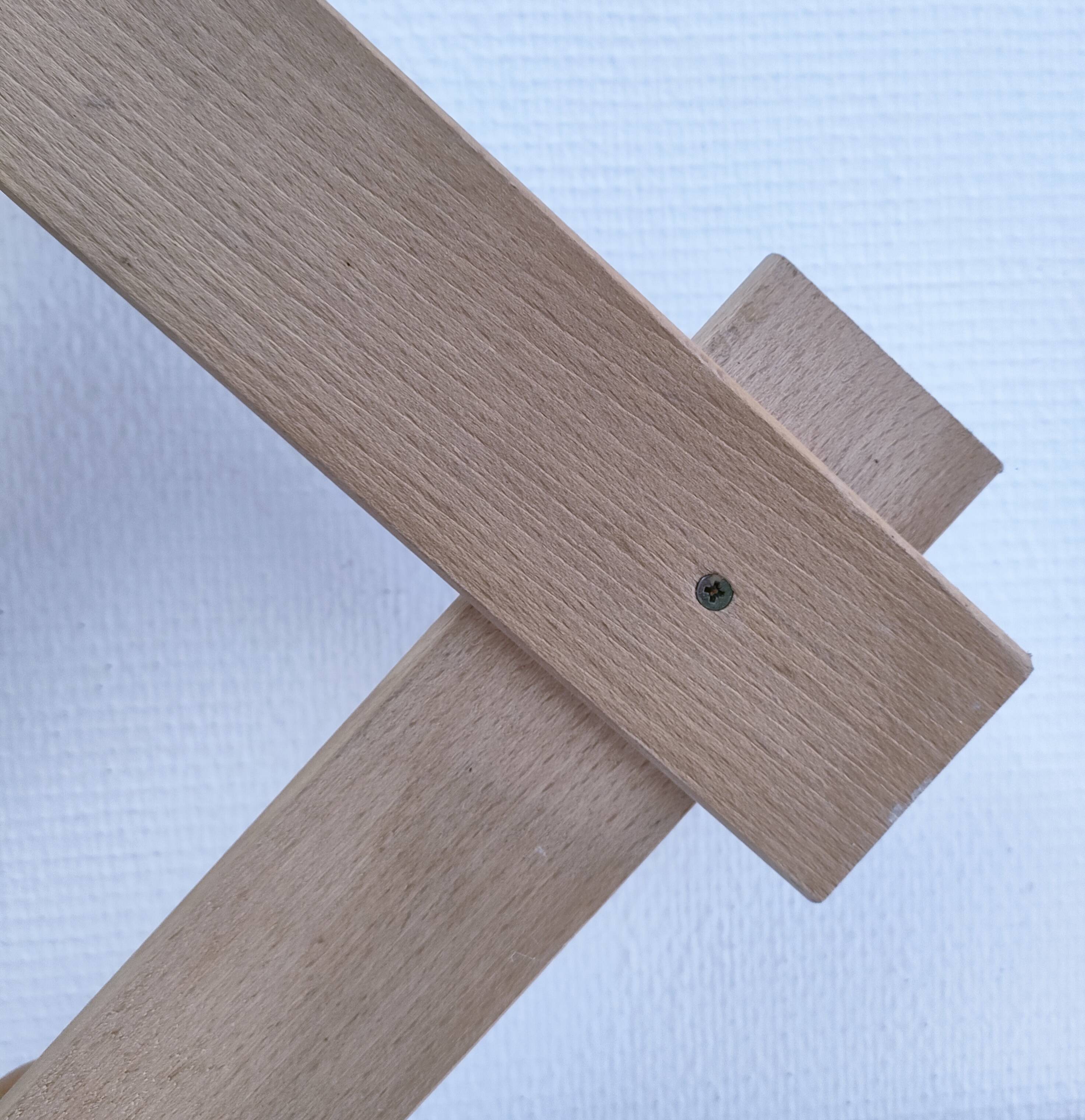 Solid pine crossbar coat rack from the 90s