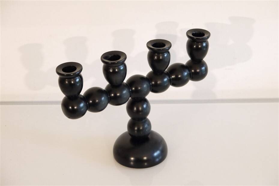 Chandelier finlandais en bois 1970