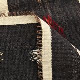 5x7 Red Black Handmade Persian Kilim Rug, 168x228Cm