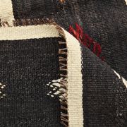 Tapis kilim persan rouge et noir fait main 5x7, 168x228 cm