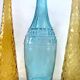 Bouteille en verre d'Empoli bleu, Italie années 60