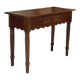Table console en bois festonnée vintage pieds tournés