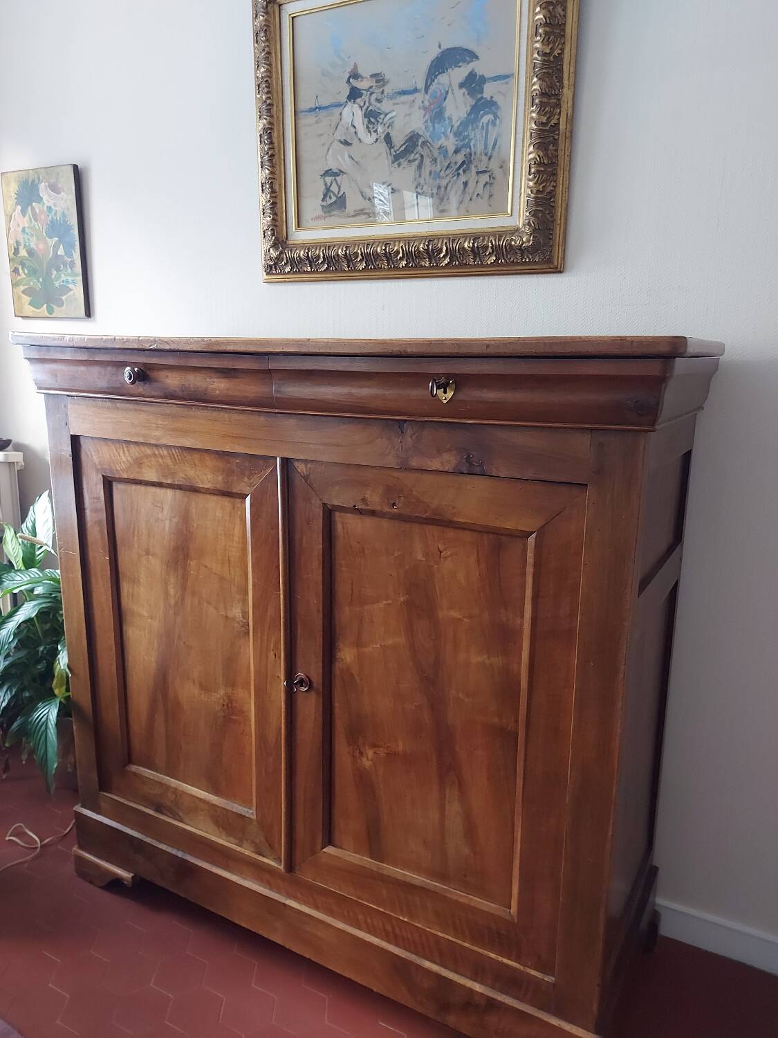 Antique solid wood sideboard