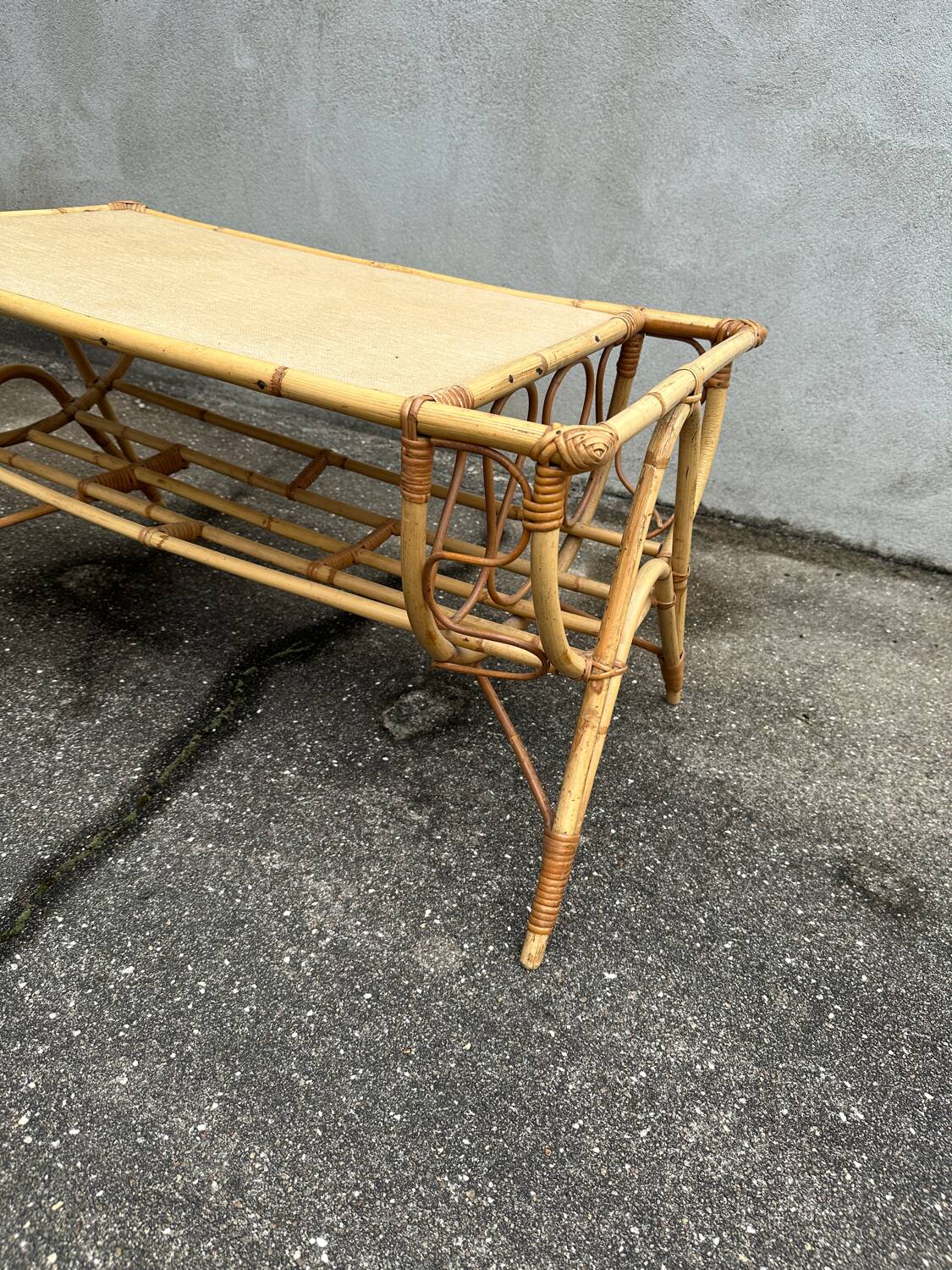 Rattan coffee table