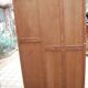 Art Nouveau mirrored wardrobe in mottled maple from the 1930s.